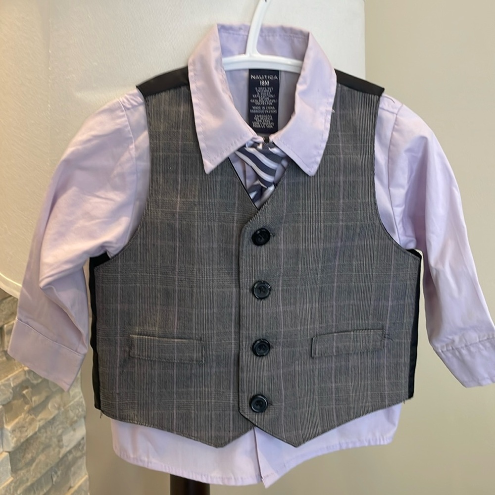 Nautica Shirt, Vest & Tie